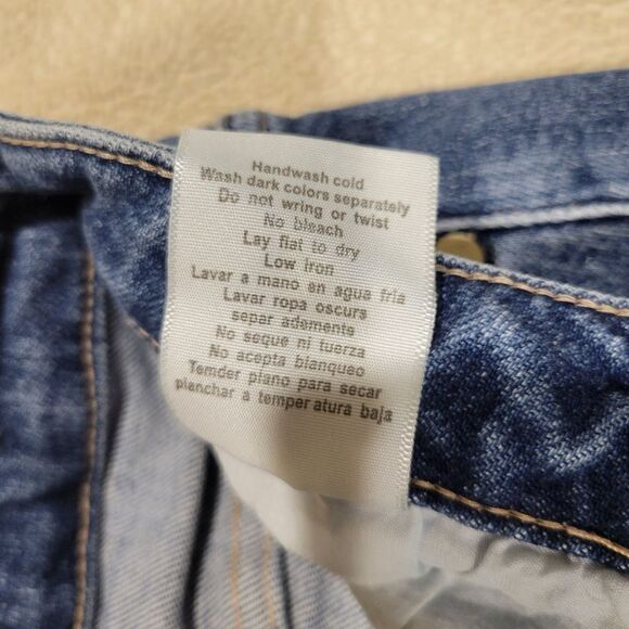 Judy Blue High Rise Rainbow Embroidery Cropped Straight Leg Jeans, sz 29 - Picture 8 of 11